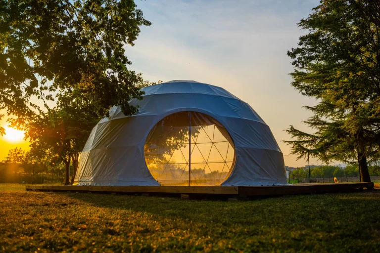 glamping dome tent in Don Milani Bilingual School (Italy)